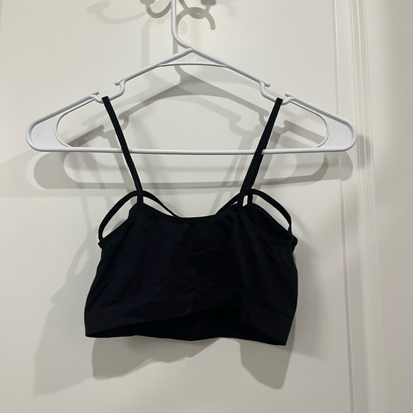 Black Cross Front Bandeau Top - Picture 3 of 5